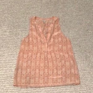 Joie pink sleeveless silk blouse